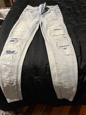 Light Wash Distressed Skinny Jeans